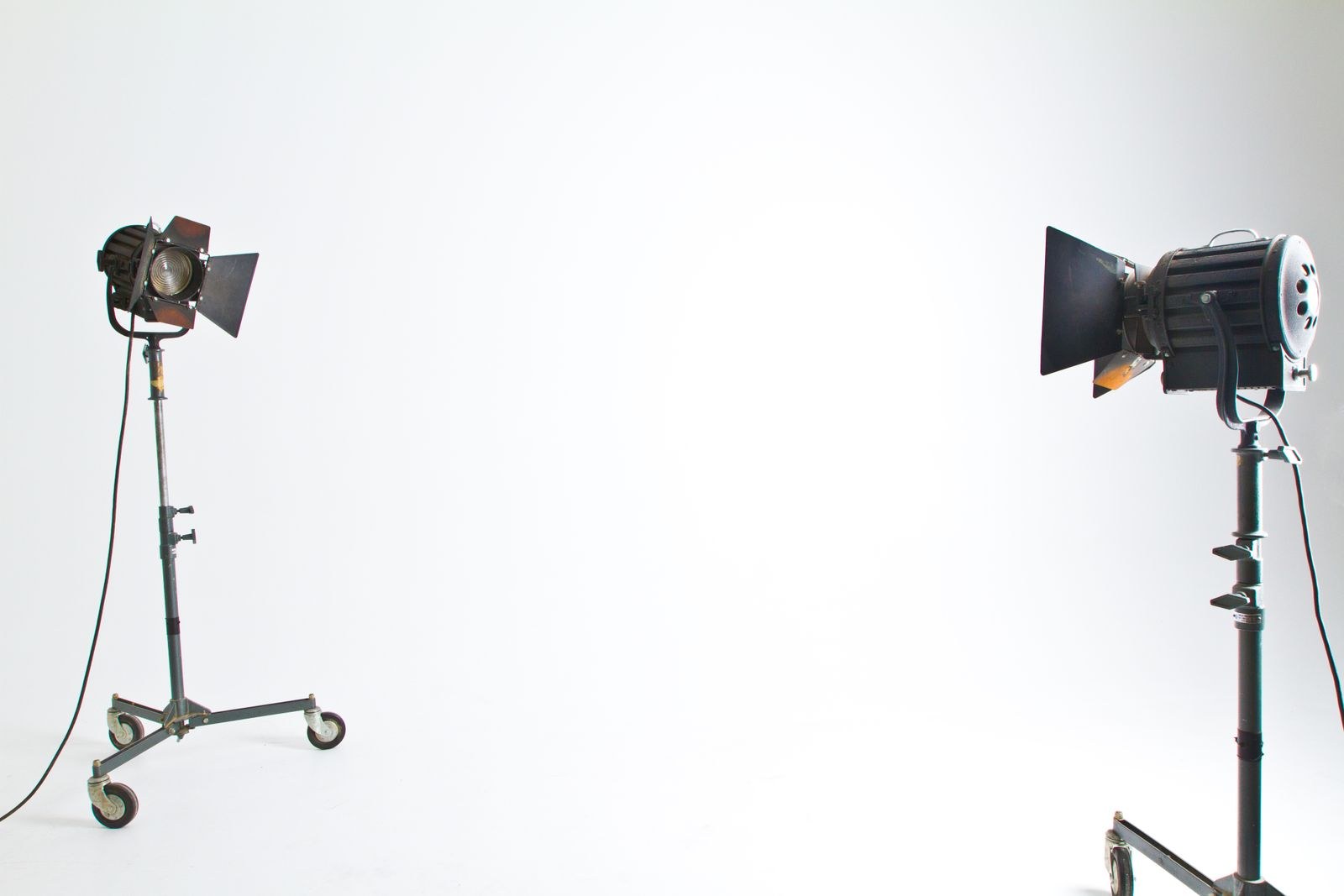 Studio lighting setup during a session